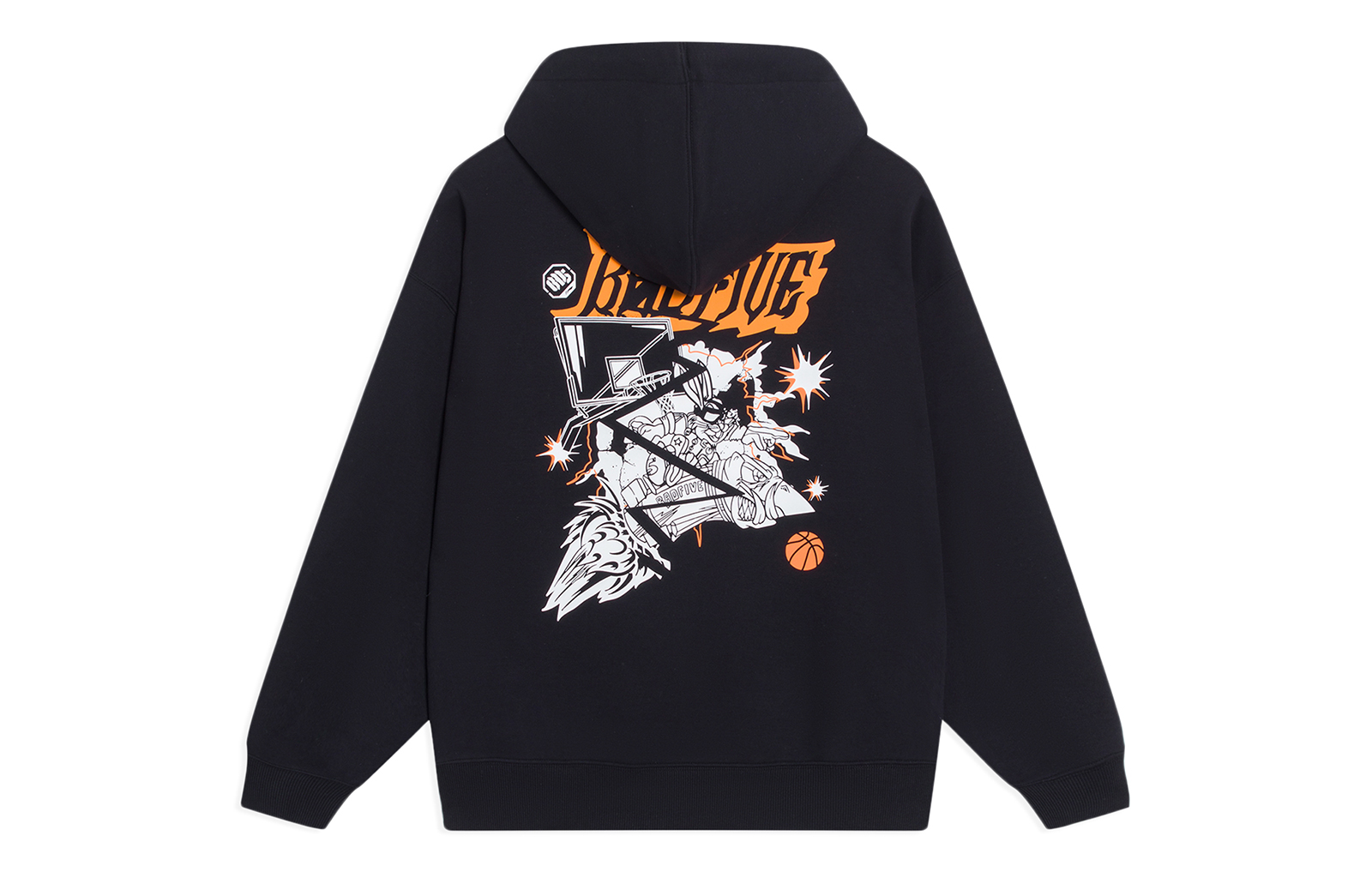 Li-Ning Logo Print Loose Fit Hoodie Unisex Black - Fan Wu Series AWDT089-4