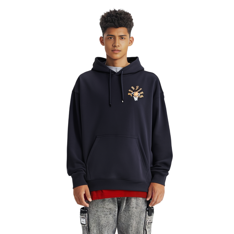 Details for Li-Ning Logo Print Loose Fit Hoodie Unisex Black - Fan Wu Series AWDT089-4