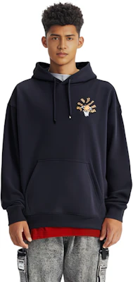 Li-Ning Logo Print Loose Fit Hoodie Unisex Black - Fan Wu Series AWDT089-4 Details for Li-Ning Logo Print Loose Fit Hoodie Unisex Black - Fan Wu Series AWDT089-4