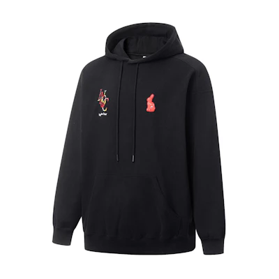Li-Ning Logo Print Loose Pullover Hoodie Unisex Black AWDT311-1