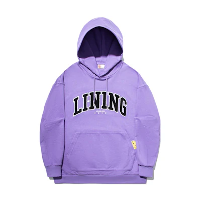 Li-Ning Logo Print Pullover Sweatshirt Unisex Wind Chime Purple AWDT719-2
