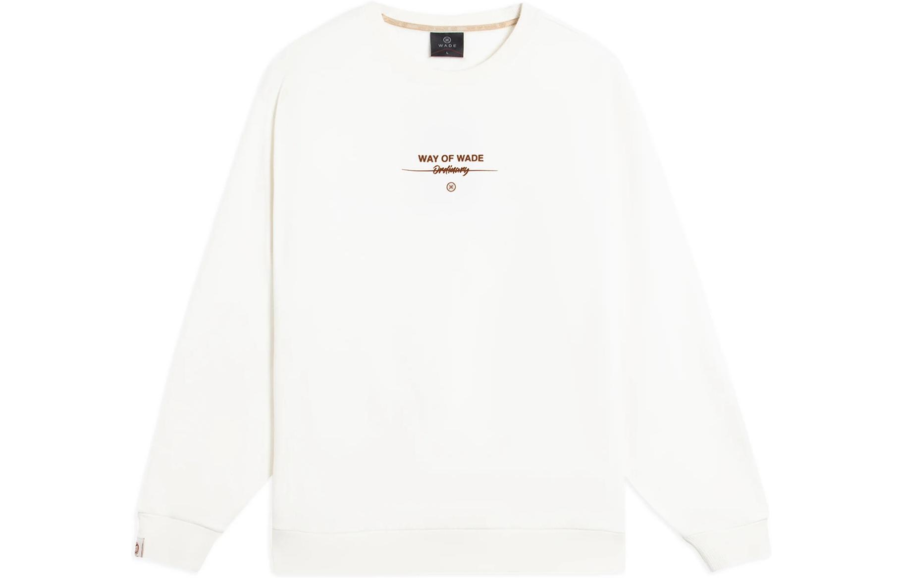 Li-Ning Logo Print Pullover Sweatshirt White - Sports Life Series AWDSC41-8