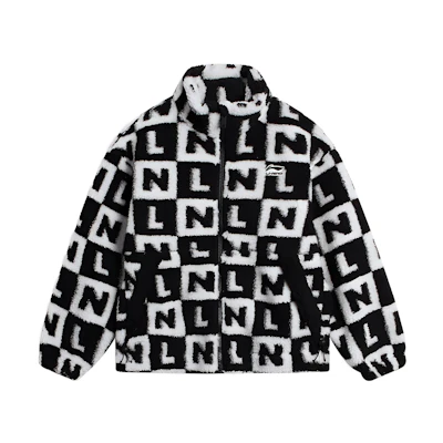 Li-Ning Logo Print Zip-Up Jacket Black/White - Sporty Lifestyle Series AFDSC01-2