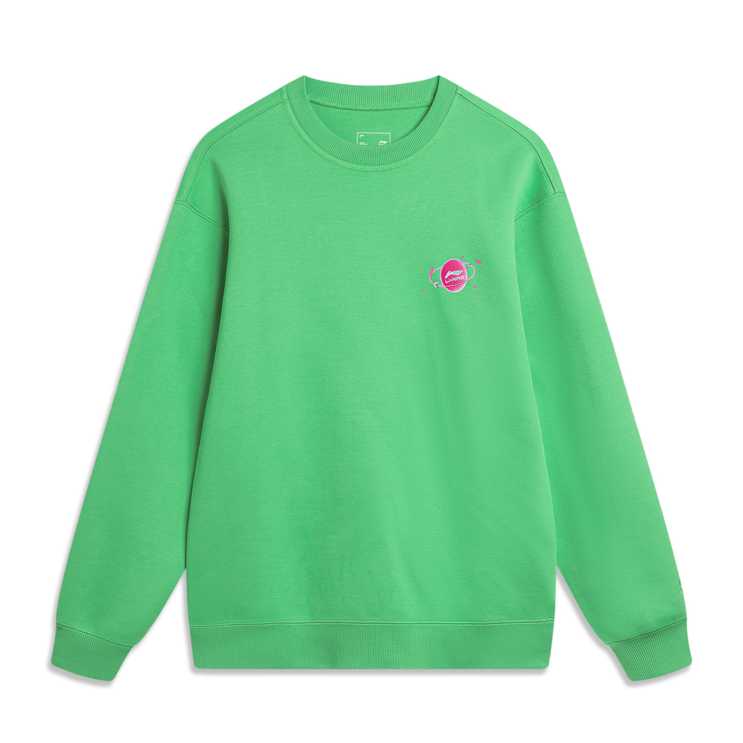 Li-Ning Logo Printed Oversized Pullover Sweatshirt Secret Green AWDU019-2