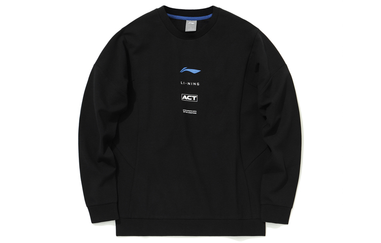 Li-Ning Logo Printed Pullover Training Sweatshirt Black () AWDQ443-1