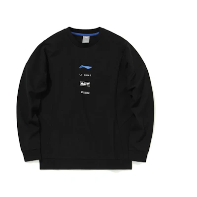 Li-Ning Logo Printed Pullover Training Sweatshirt Black () AWDQ443-1