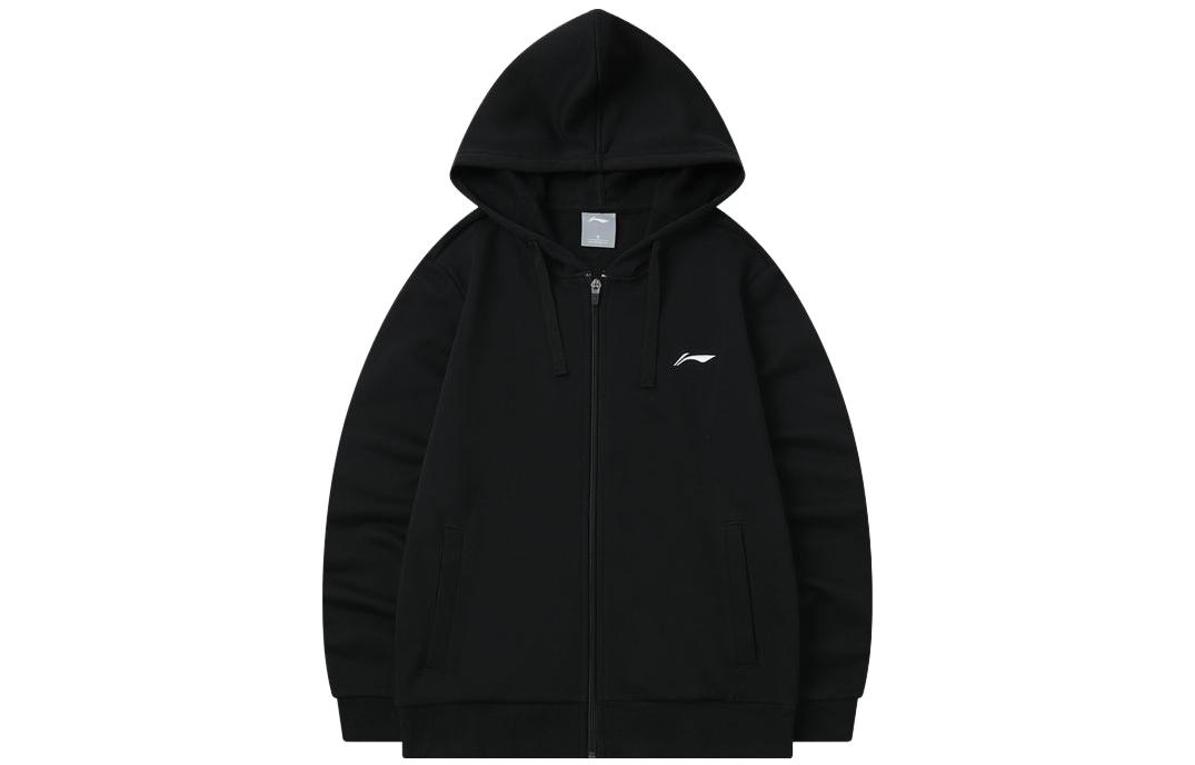 Li-Ning Logo Printed Zip Hoodie Black () AWDR627-5