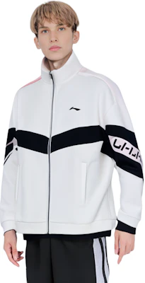 李寧Logo運動時尚系列高領抓毛外套男女款 - 米白色 AWDRE29-1 Details for 李寧Logo運動時尚系列高領抓毛外套男女款 - 米白色 AWDRE29-1