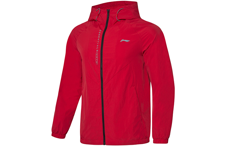 Li-Ning Logo Zip-Up Hoodie Jacket Bulls Red () AFDQ009-4