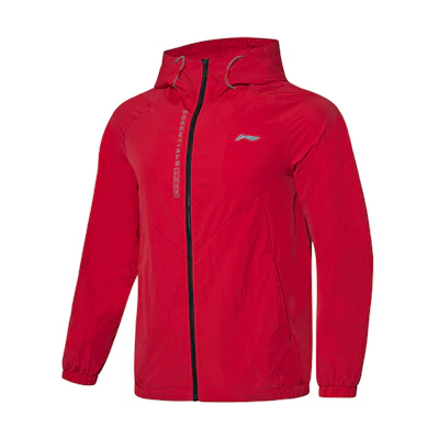 Li-Ning Logo Zip-Up Hoodie Jacket Bulls Red () AFDQ009-4
