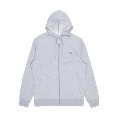 Li-Ning Logo Zip-Up Long-Sleeve Sweatshirt - Light Gray AWDRB25-3