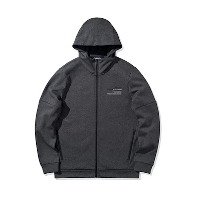 Li-Ning Logo Zip Hoodie Jacket - Dark Gray AWDQ063-2