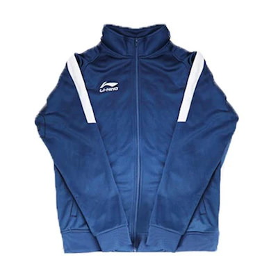 Li-Ning Logo Zip Jacket Unisex Navy Blue Long Sleeve Mock Neck YWDT105-2