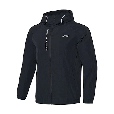 Li-Ning Logo Zip Up Hoodie Jacket Black AFDQ009-1