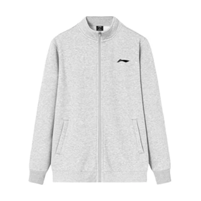 Li-Ning Long-Sleeve Zip-Up Jacket with Pockets - Light Gray AWN1802-1
