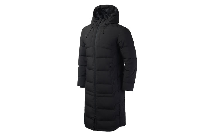 Order Li-Ning Long Down Jacket Football Series Black Winter Edition AYMP011-3