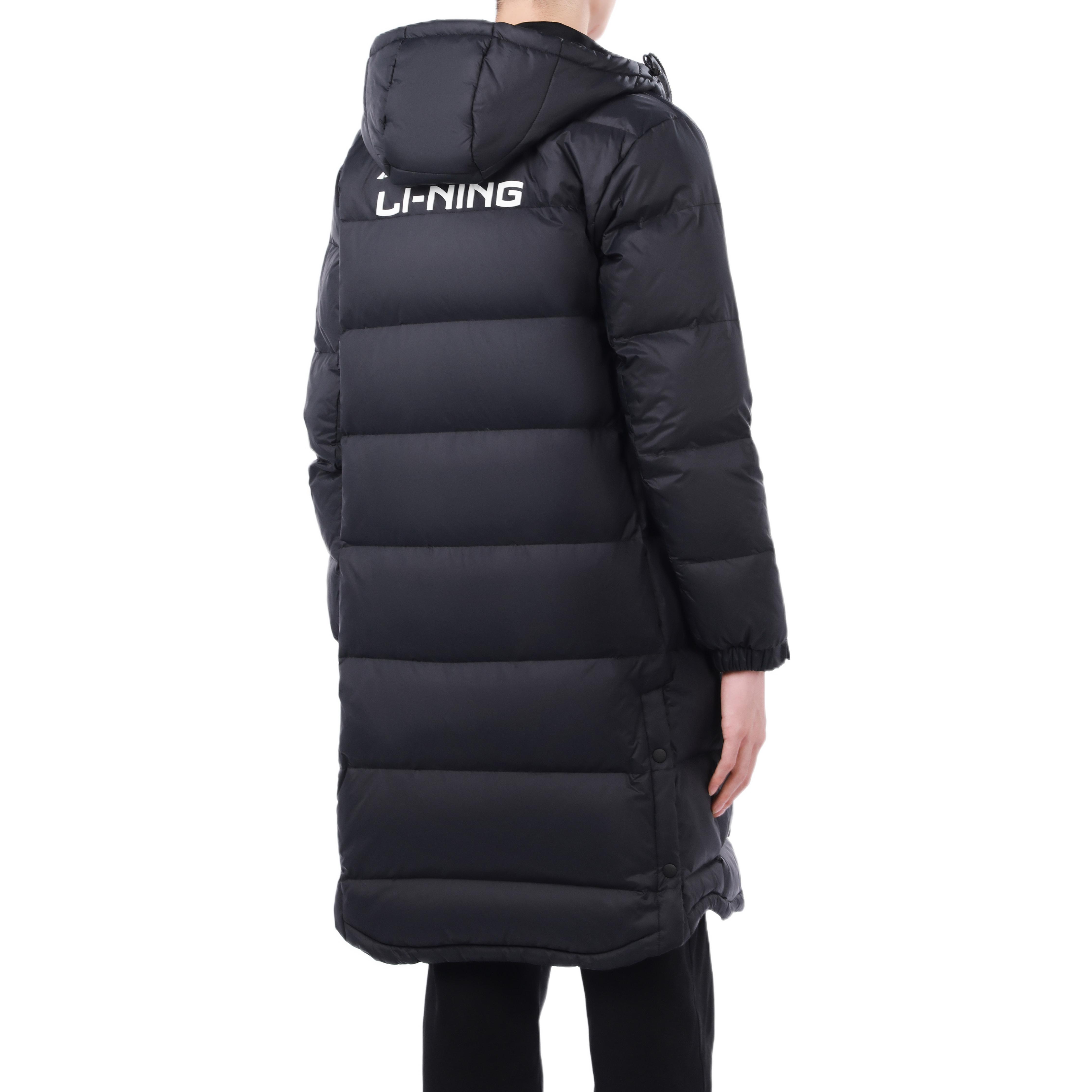 Purchase Li-Ning Long Hooded Jacket with Back Logo Print Unisex - Black AYMS005-1