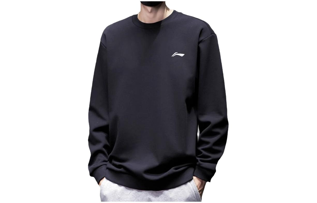 Li-Ning Loose-Fit Crewneck Sports Sweatshirt Black AWDR633