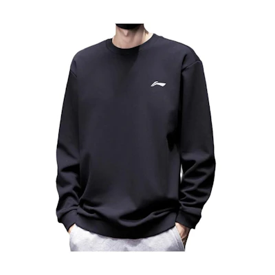 Li-Ning Loose-Fit Crewneck Sports Sweatshirt Black AWDR633