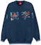 Buy Li-Ning Loose Fit Embroidered Logo Pullover Sweatshirt Navy Blue AWDRA23-5
