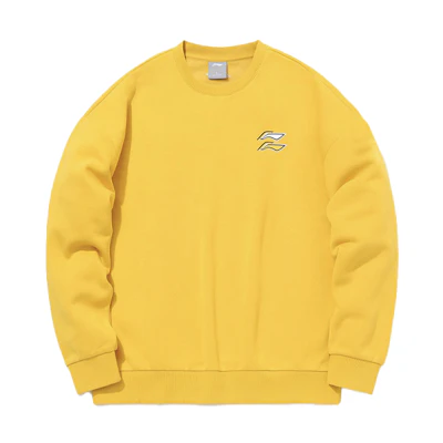 Li-Ning Loose Fit Fleece Pullover Sweatshirt in Antique Gold AWDQB71-6