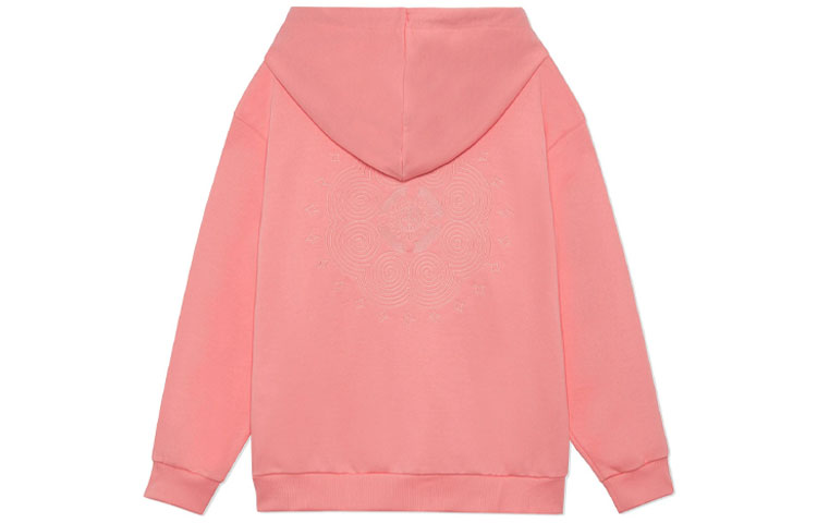 Lookbook Li-Ning Loose Fit Hoodie Pink Unisex - Trendy Festival Style AWDS220-6