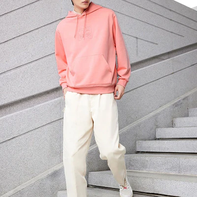 Li-Ning Loose Fit Hoodie Pink Unisex - Trendy Festival Style AWDS220-6 Purchase Li-Ning Loose Fit Hoodie Pink Unisex - Trendy Festival Style AWDS220-6