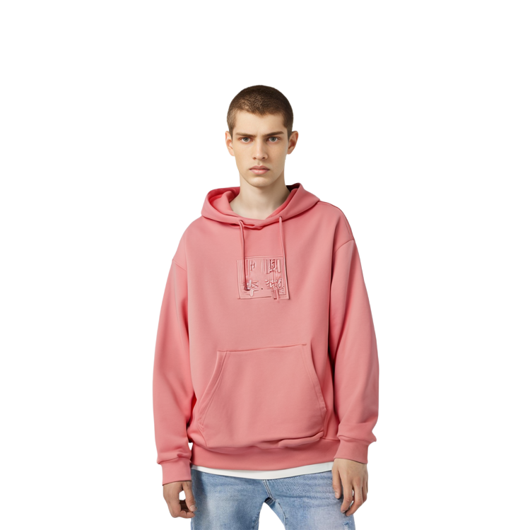 Details for Li-Ning Loose Fit Hoodie Pink Unisex - Trendy Festival Style AWDS220-6