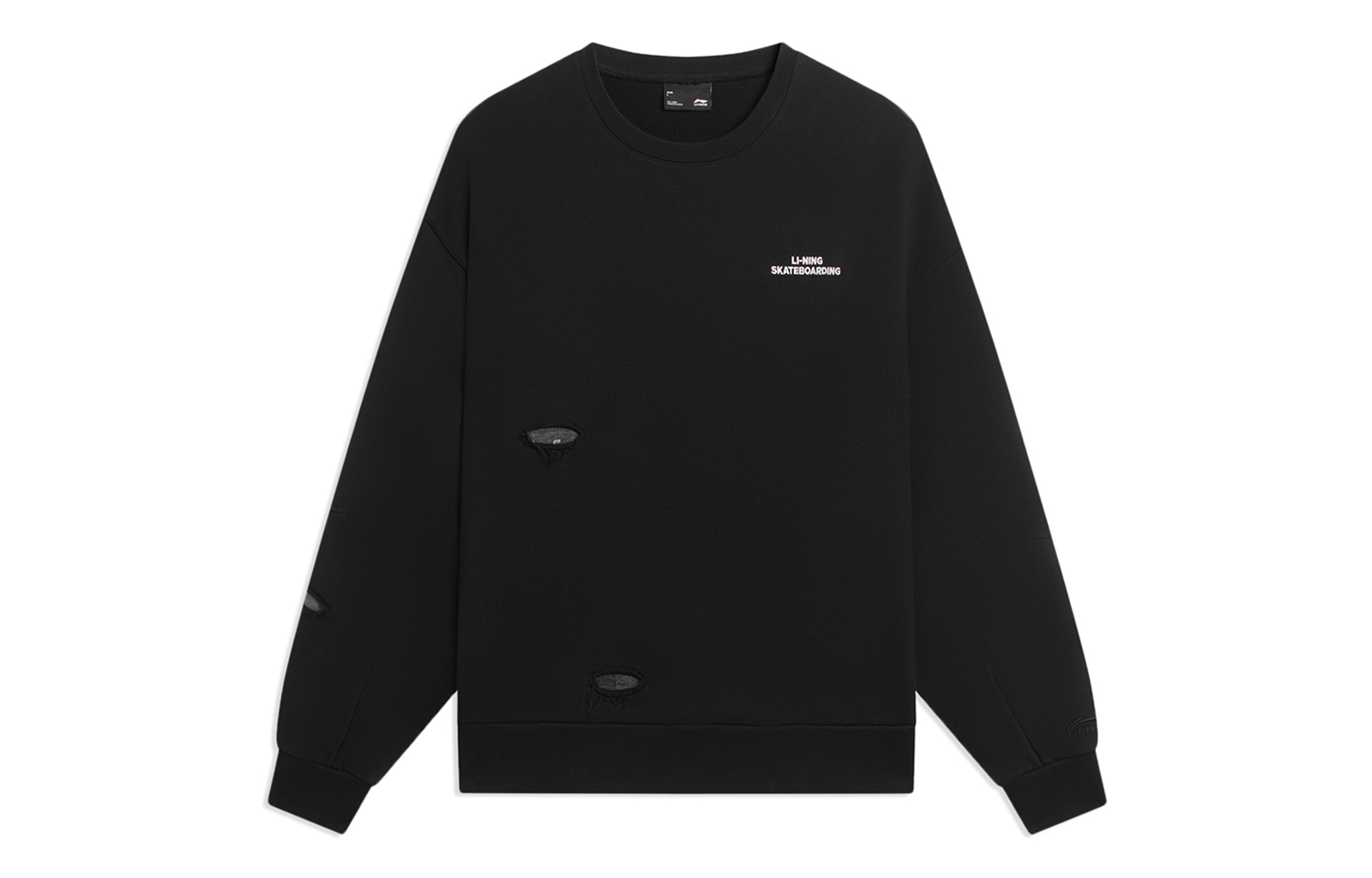 Li-Ning Loose Fit Long-Sleeve Crewneck Sweatshirt Black AWDSB11-3