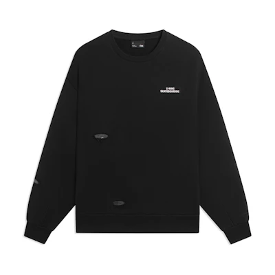 Li-Ning Loose Fit Long-Sleeve Crewneck Sweatshirt Black AWDSB11-3