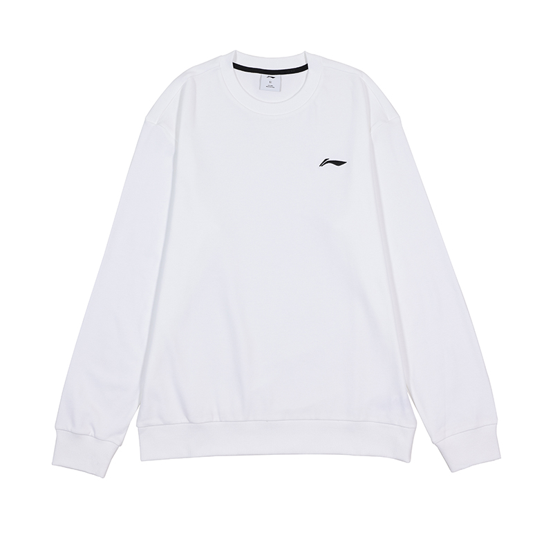 Li-Ning Loose Fit Pullover Crewneck Sweatshirt White AWDTC73-2