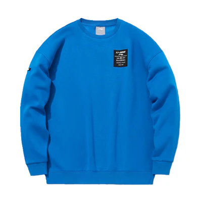 Li-Ning Loose Fit Pullover Sweatshirt Unisex - Deep Space Blue AWDQ708-9