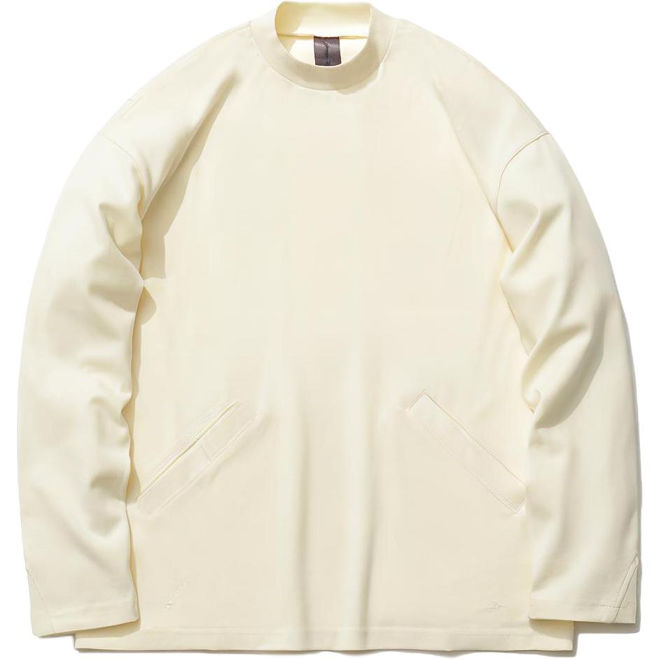 Li-Ning Loose Fit Solid Color Crewneck Sweatshirt Beige AHSR269-2