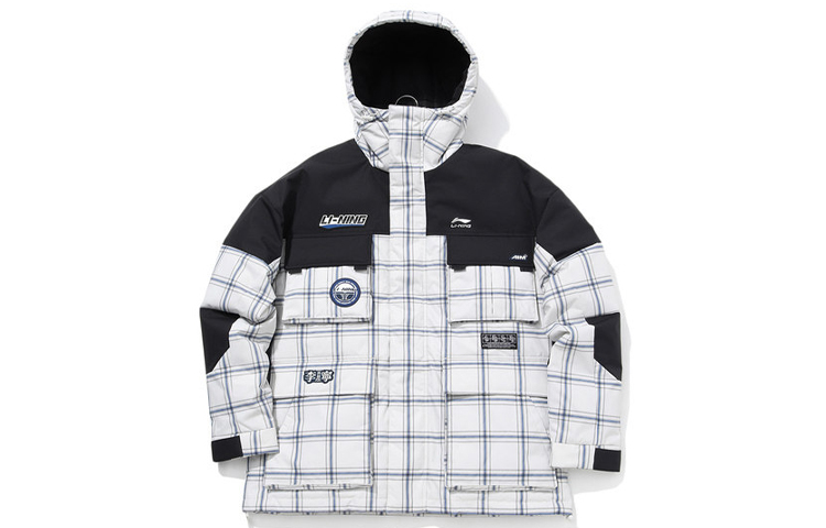 Li-Ning Loose Fit Vintage Grey Down Jacket Winter Coat AYMQ129-1