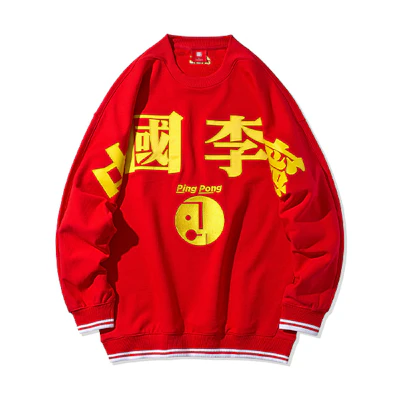 Li-Ning Loose Pullover Crewneck Sweatshirt Neon Bright AWDQ317-3