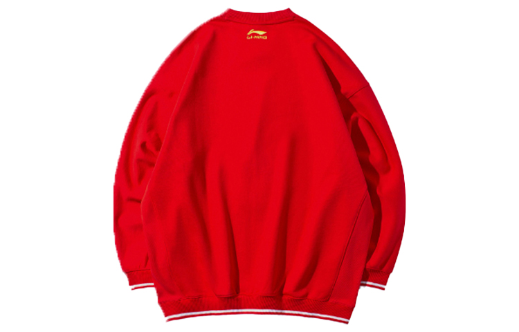 Lookbook Li-Ning Loose Pullover Crewneck Sweatshirt Neon Bright AWDQ317-3