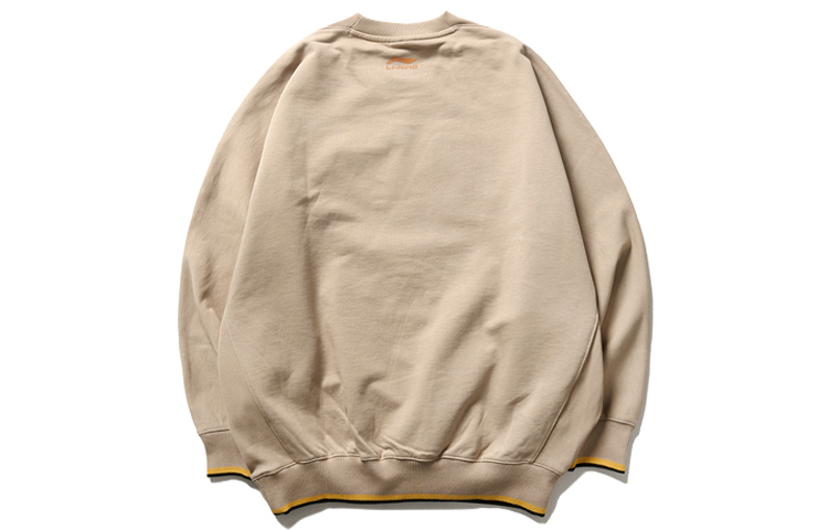 Lookbook Li-Ning Baju Pullover Lengan Panjang Khaki untuk Lelaki AWDP725-3