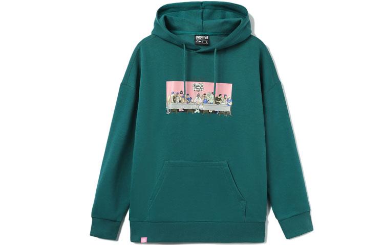 Li-Ning Loose Pullover Sweatshirt Coral Blue AWDR417-5