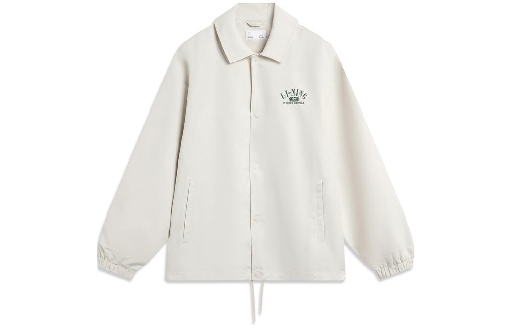 Li-Ning Lotus Sport Series Windproof Water-Resistant Logo Jacket Silver Gray Unisex AJDU239-6
