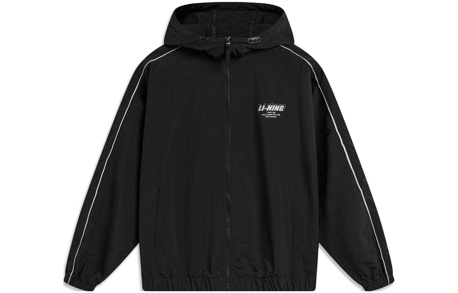 Li-Ning Lotus UV Protection Water-Repellent Black Outdoor Casual Jacket Unisex AFDU695-1