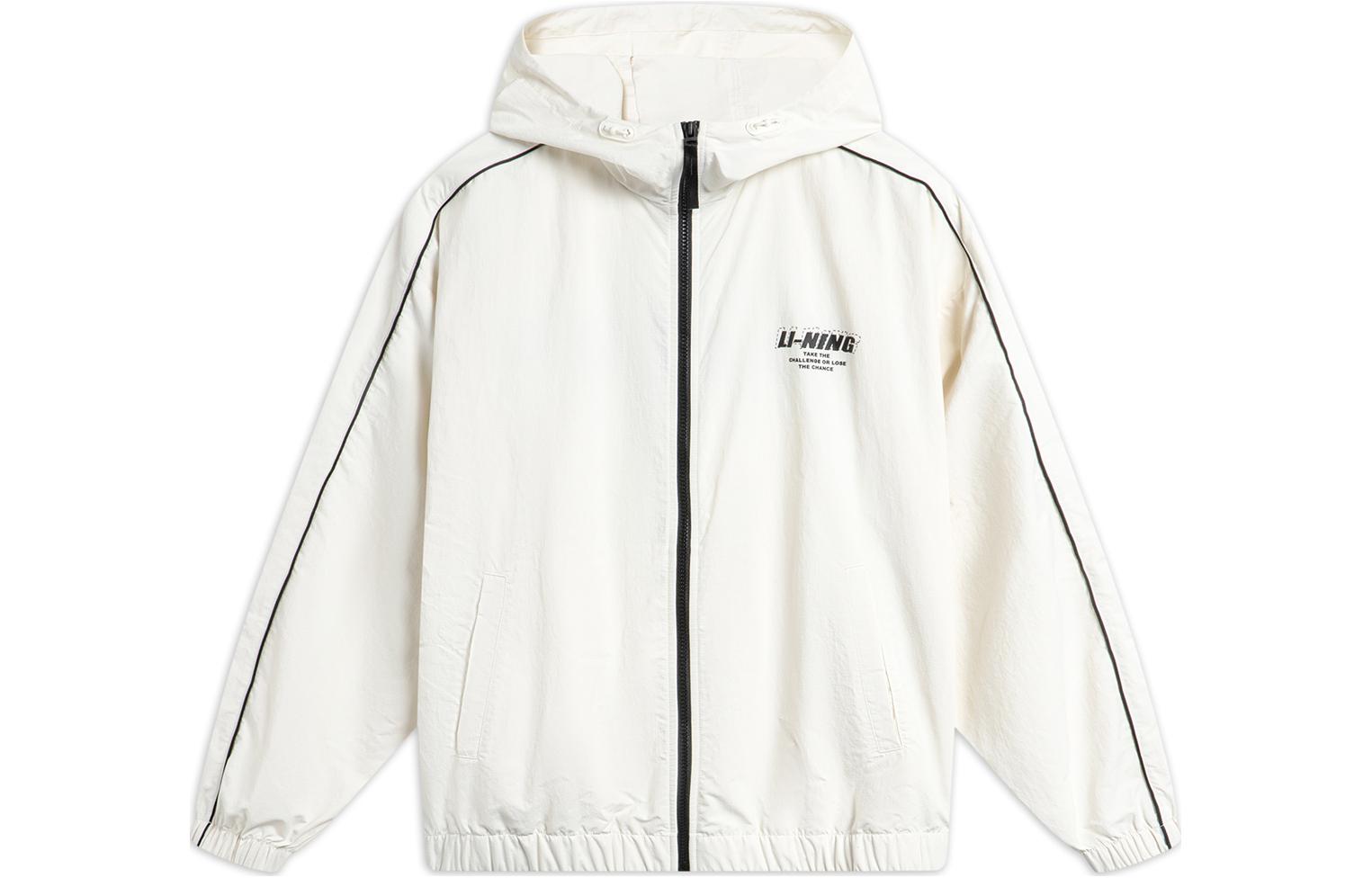 Li-Ning Lotus UV Protection Water-Repellent Casual Outdoor Jacket Unisex Off-White AFDU695-2