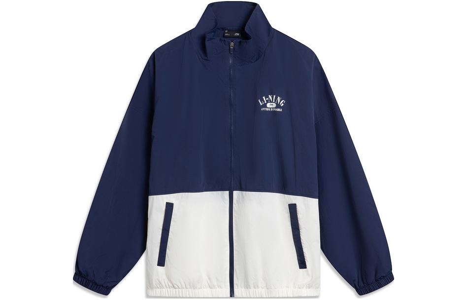 Li-Ning Lotus Windbreaker UV-Proof Water-Repellent Jacket Navy Unisex AFDU701-2