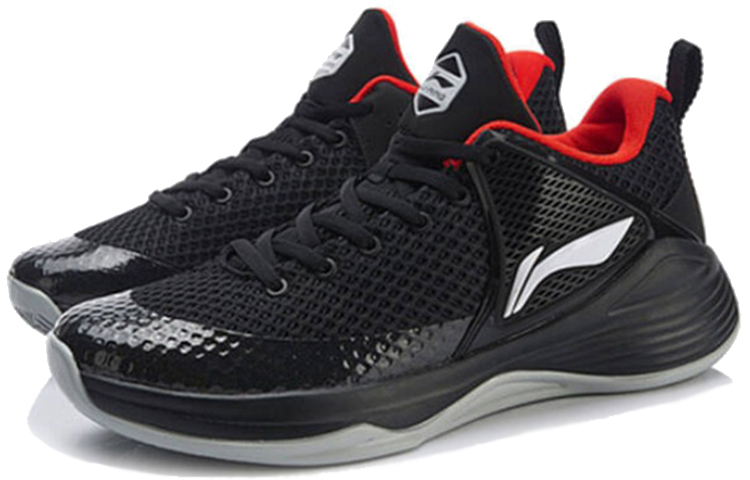 Order Li-Ning Baskets Basses Noir/Rouge ABPN011-2