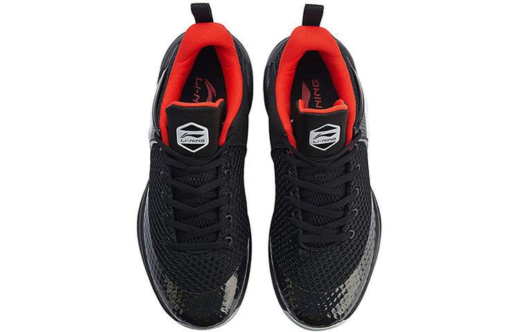 Lookbook Li-Ning Baskets Basses Noir/Rouge ABPN011-2