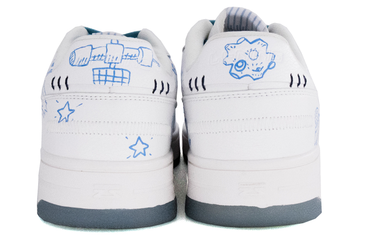 Shop Li-Ning Low Top 'Doodle Universe Biru Putih' AGCR203-2(TeamNine-LN009)