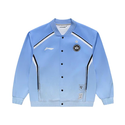 Li-Ning LPL EDG Logo Button-Up Collar Long Sleeve Jacket Unisex Blue AFDU799