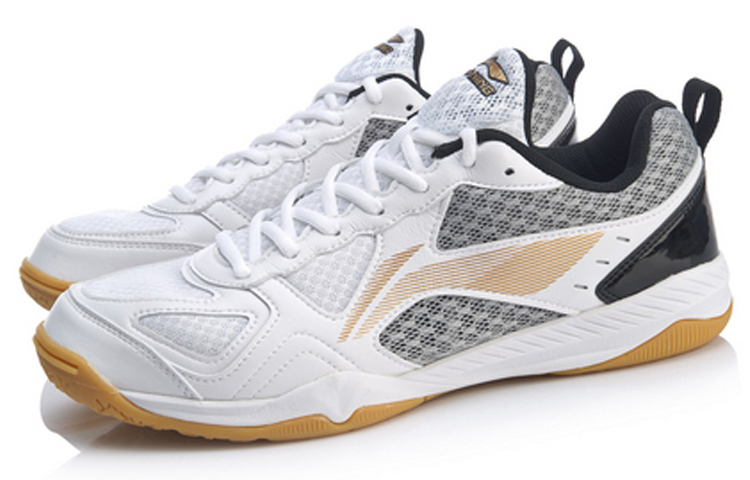 Shop Li-Ning Ma Long Signature Table Tennis Shoes 'White Black' APTP001-4
