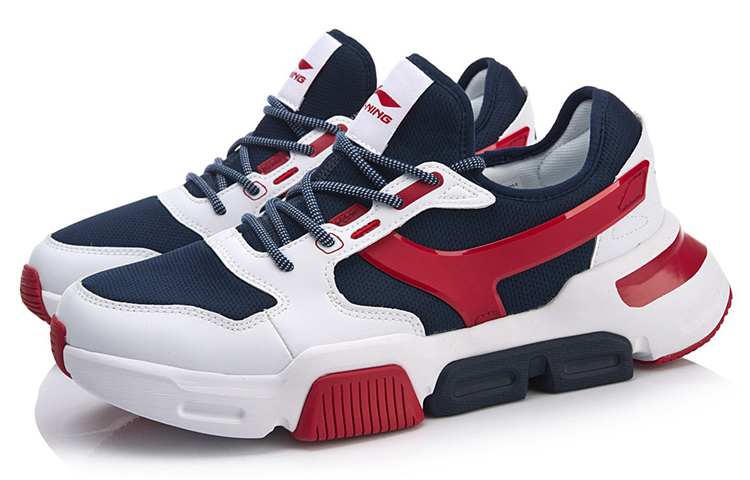 Lookbook Li-Ning Mark Classic Leisure Low ''Wit Rood'' AGCN221-1