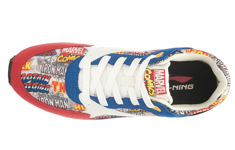 Lookbook Li-Ning Série Marvel ''Rouge Bleu Noir'' ALCK141-1