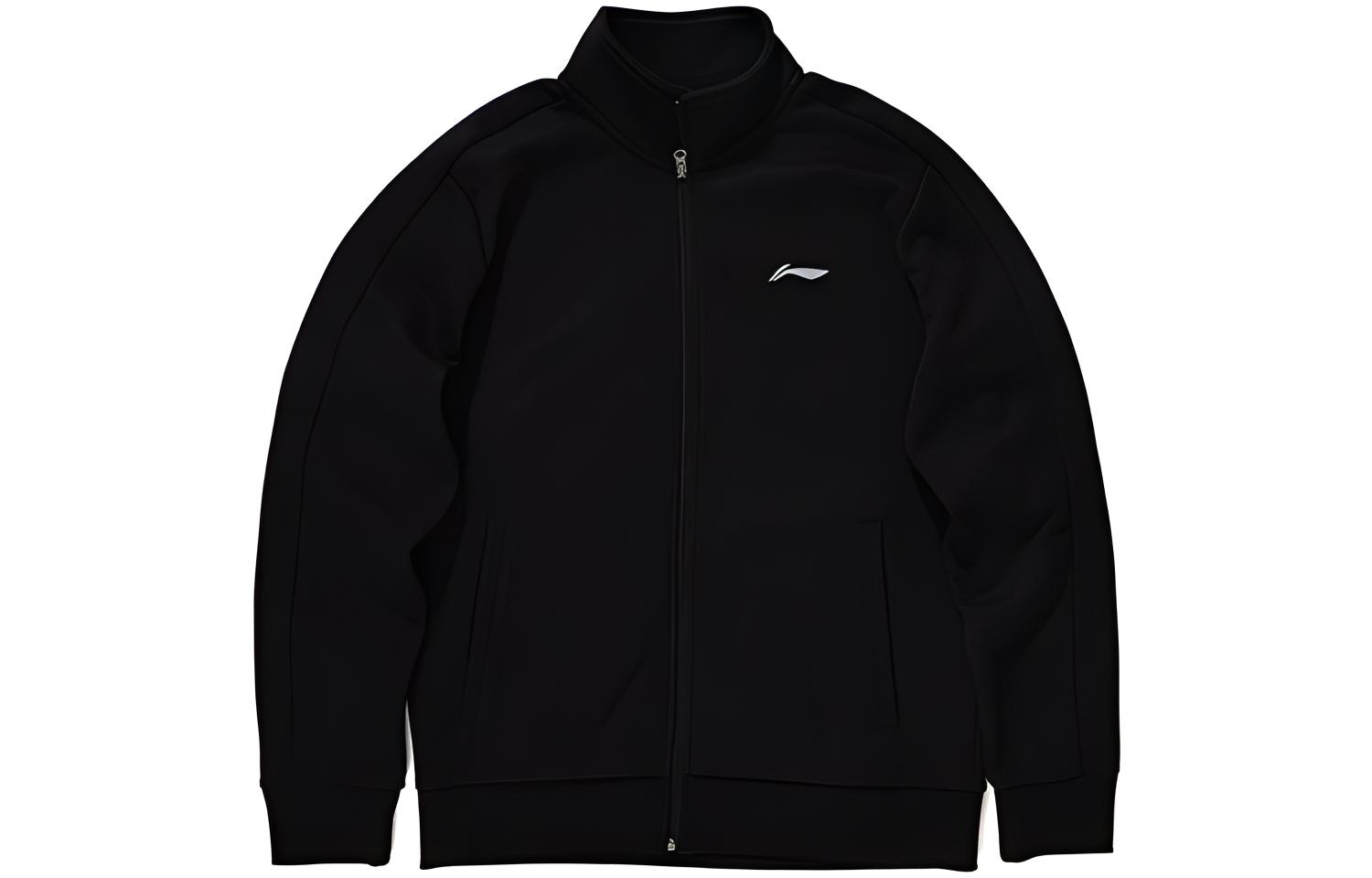 Li-Ning Mens Casual Sports Logo Stand Collar Jacket - Standard Black AWDQ999-1